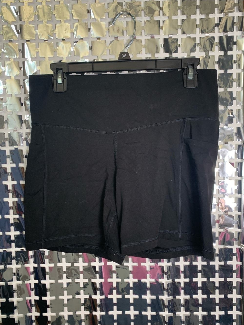 Women's Black High-Rise Bike Shorts with Supportive Waistband